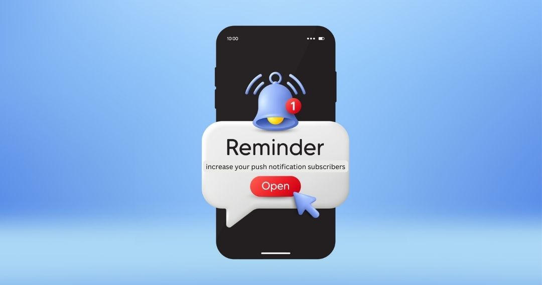 phone with a floating reminder to open