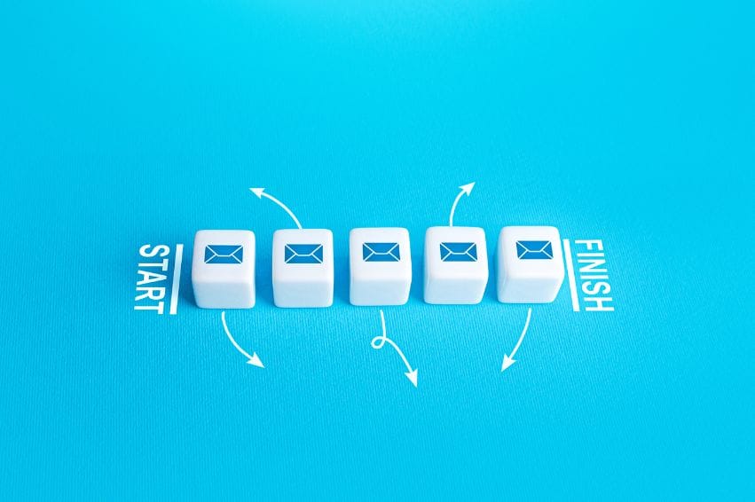 Illustration of parsing mail before starting work