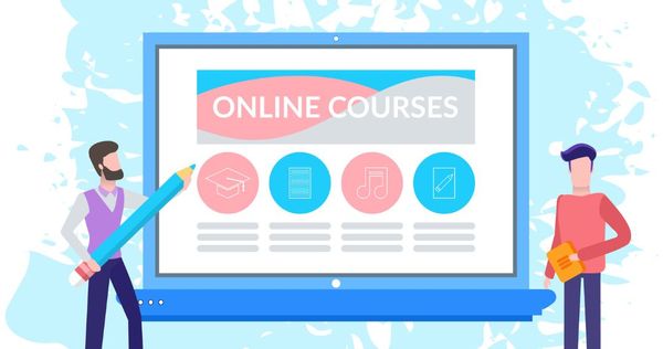 online courses displayed in a website